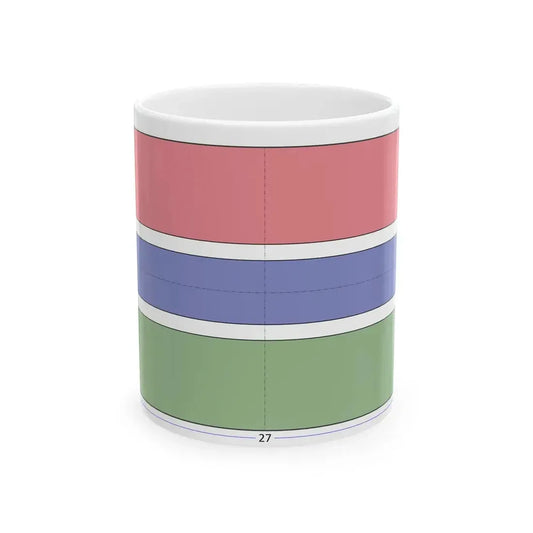 Flag of the Gambia construction sheet (Gambia) White Coffee Mug 11oz - Go Mug Yourself