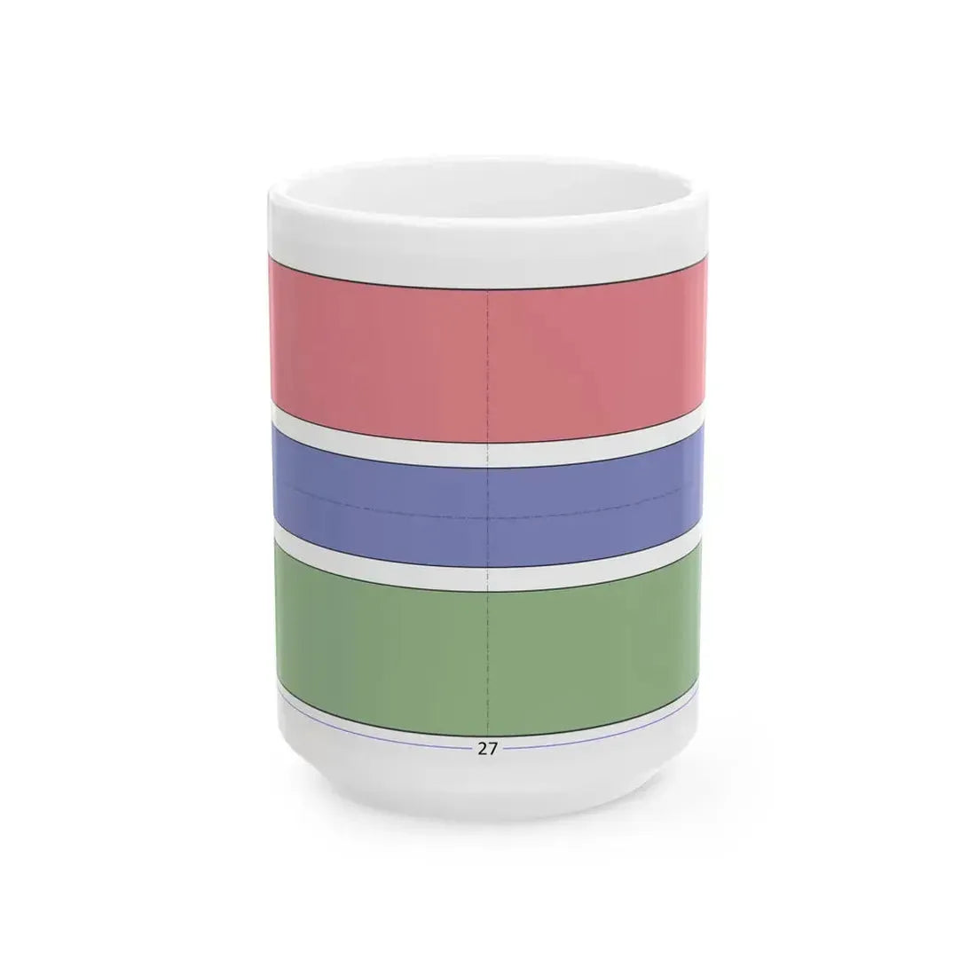 Flag of the Gambia construction sheet (Gambia) White Coffee Mug 15oz - Go Mug Yourself