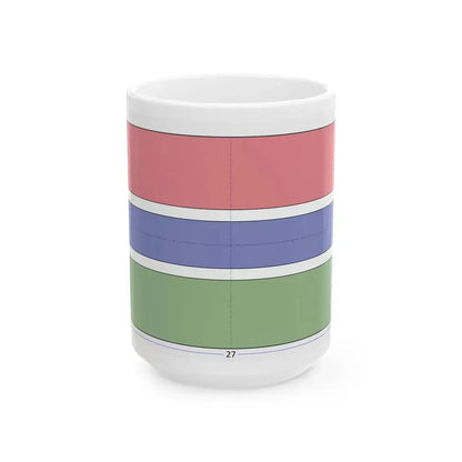 Flag of the Gambia construction sheet (Gambia) White Coffee Mug 15oz - Go Mug Yourself