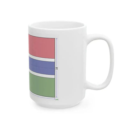 Flag of the Gambia construction sheet (Gambia) White Coffee Mug - Go Mug Yourself