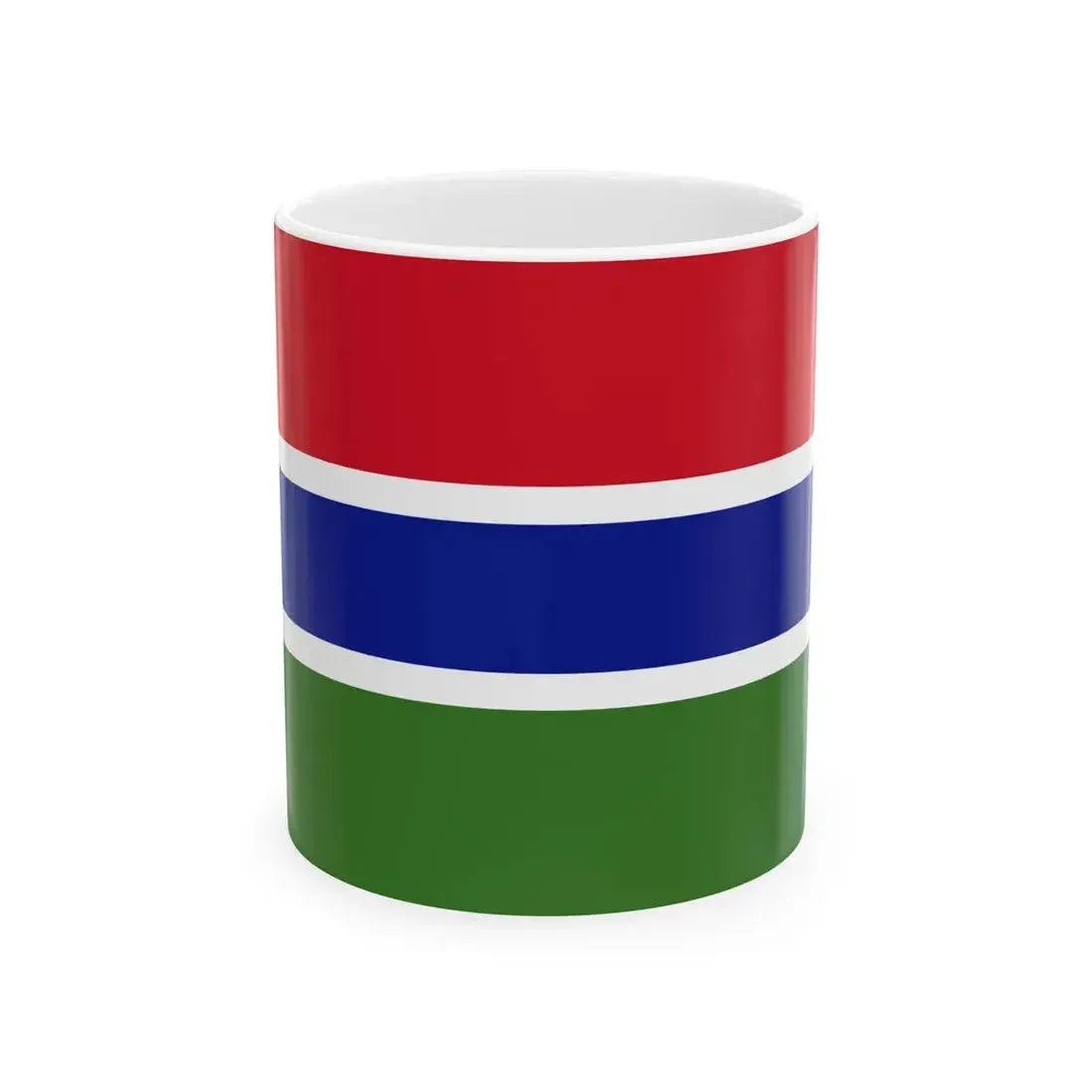 Flag of The Gambia (Gambia) White Coffee Mug 11oz - Go Mug Yourself
