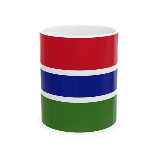 Flag of The Gambia (Gambia) White Coffee Mug 11oz - Go Mug Yourself