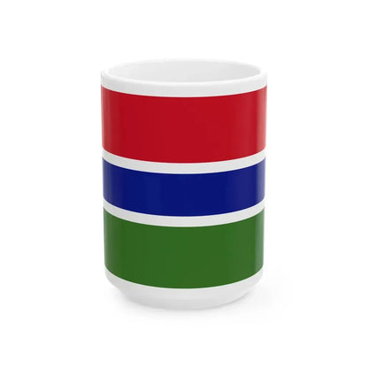 Flag of The Gambia (Gambia) White Coffee Mug 15oz - Go Mug Yourself