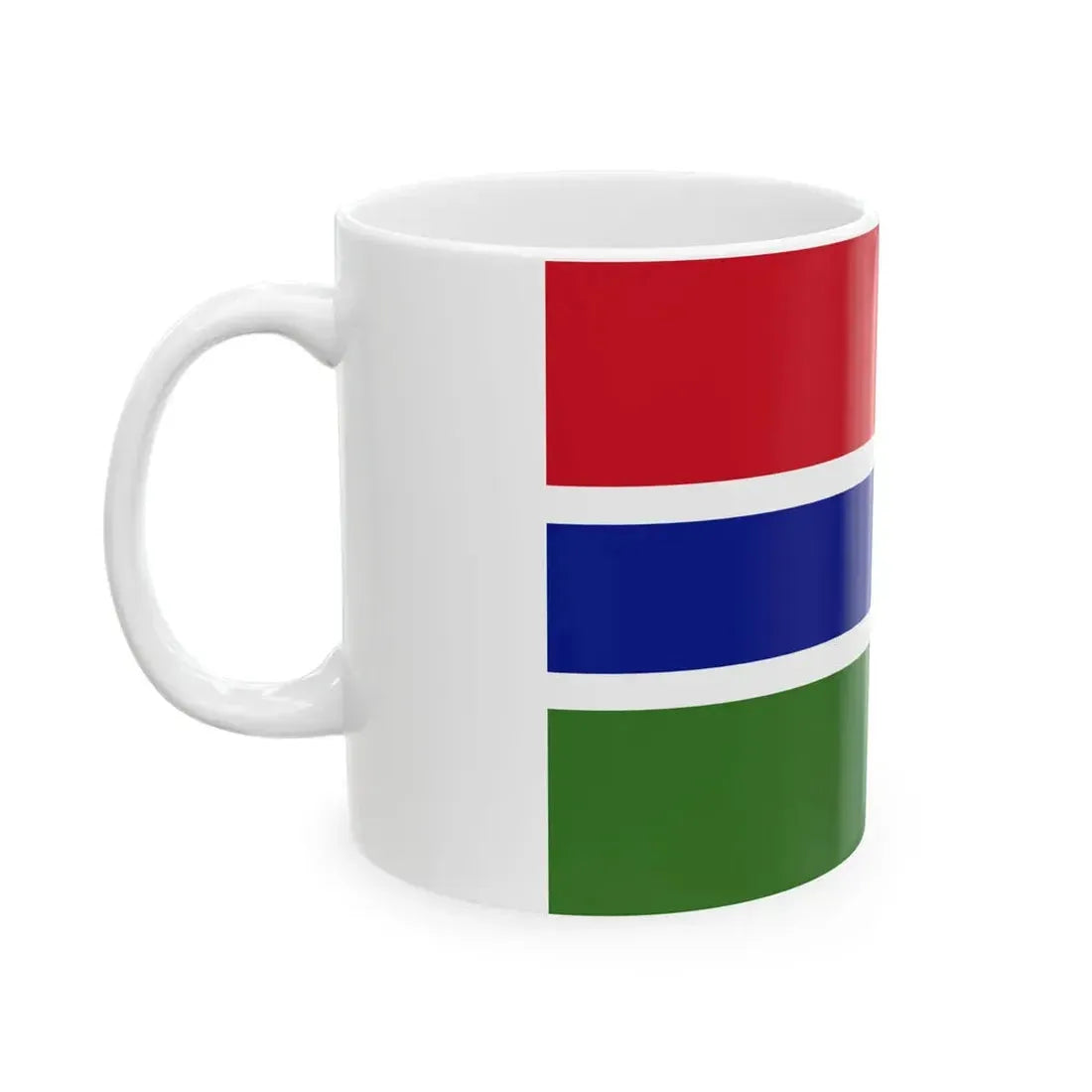 Flag of The Gambia (Gambia) White Coffee Mug - Go Mug Yourself