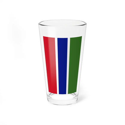 Flag of the Gambia vertical (Gambia) Pint Glass 16oz 16oz - Go Mug Yourself