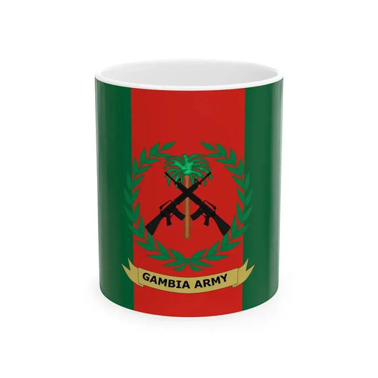Flag of the Gambian Army (Gambia) White Coffee Mug 11oz - Go Mug Yourself