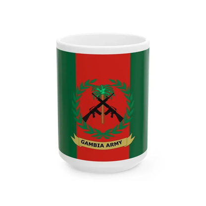 Flag of the Gambian Army (Gambia) White Coffee Mug 15oz - Go Mug Yourself