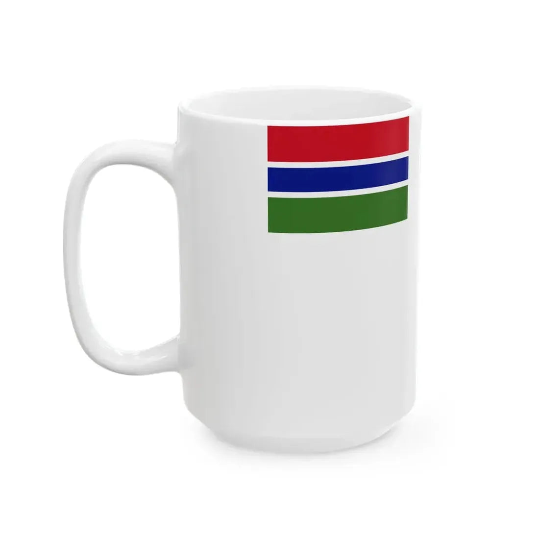 Flag of the Gambian Navy (Gambia) White Coffee Mug - Go Mug Yourself