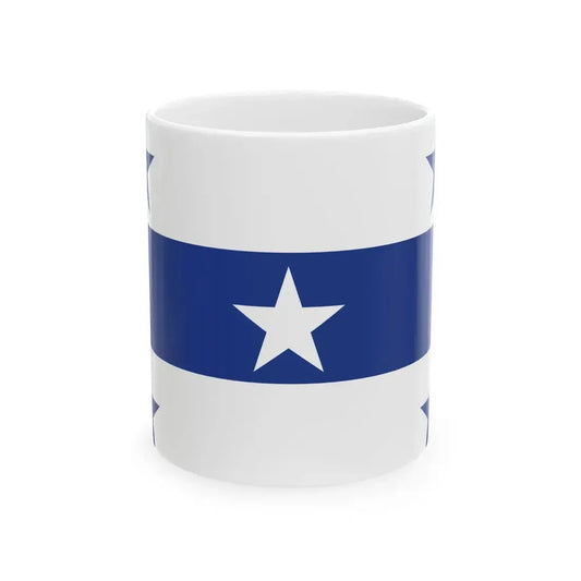 Flag of the Gambier Islands (France) White Coffee Mug 11oz - Go Mug Yourself