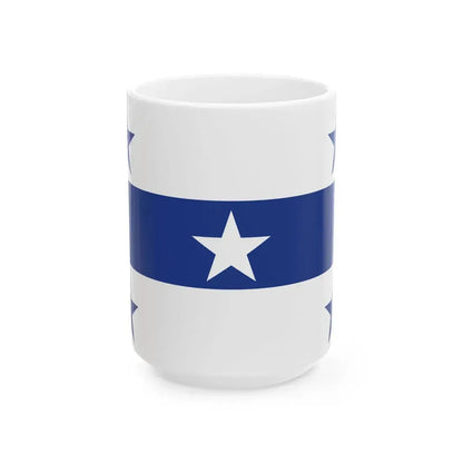 Flag of the Gambier Islands (France) White Coffee Mug 15oz - Go Mug Yourself