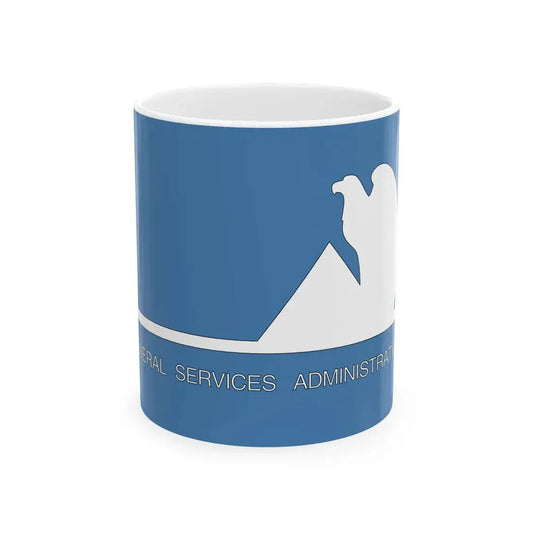 Flag of the General Services Administration 1972-1973 (United States) White Coffee Mug 11oz - Go Mug Yourself