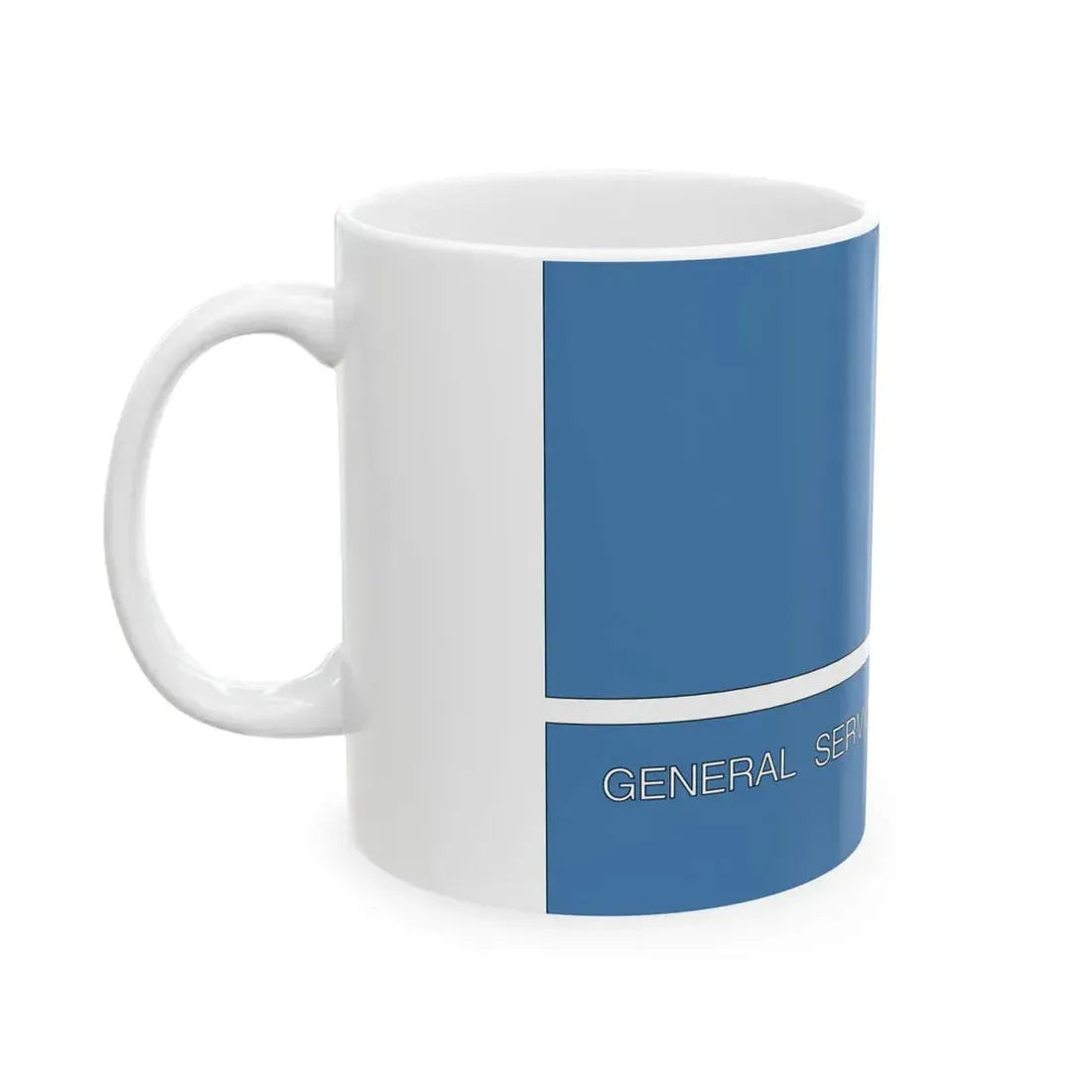 Flag of the General Services Administration 1972-1973 (United States) White Coffee Mug - Go Mug Yourself