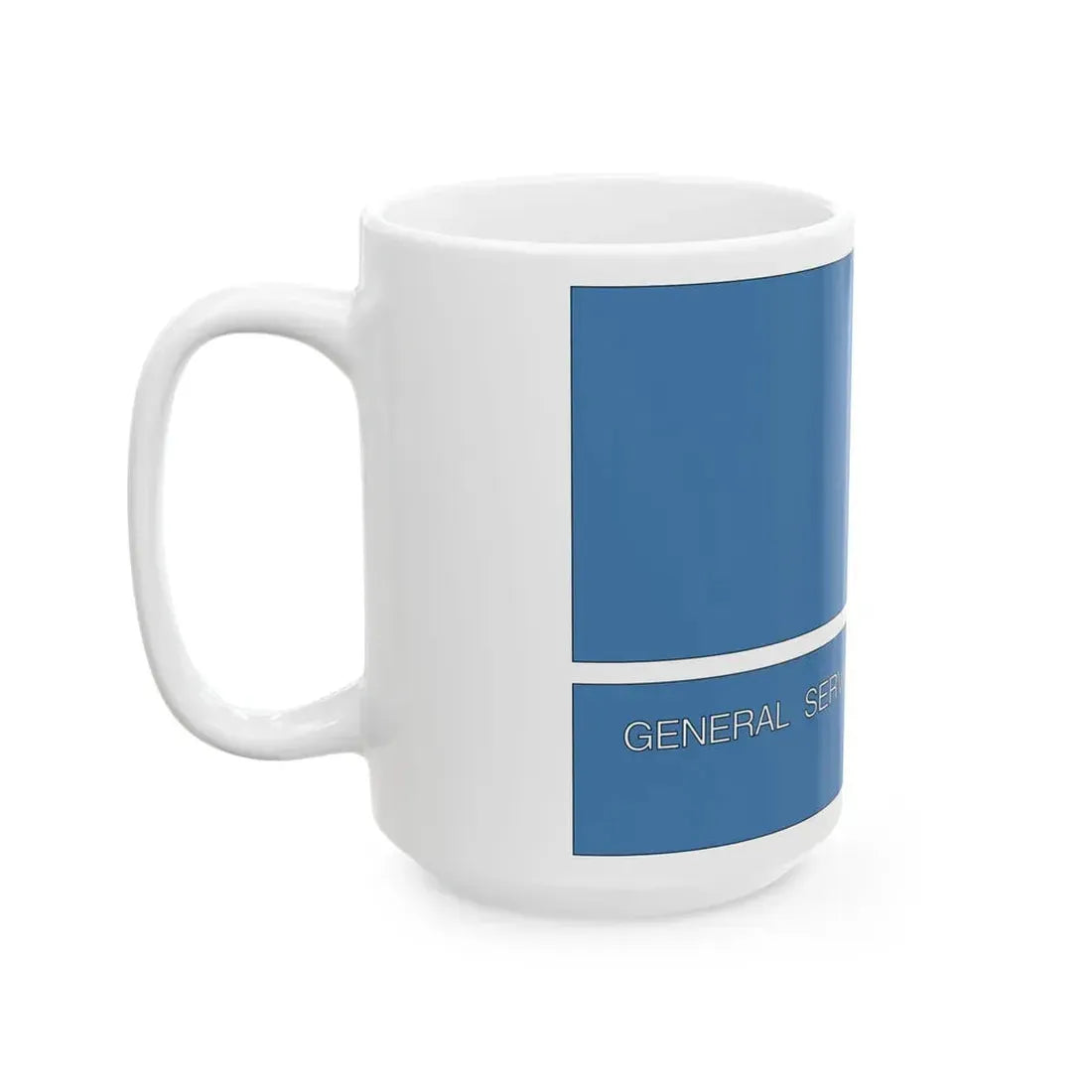 Flag of the General Services Administration 1972-1973 (United States) White Coffee Mug - Go Mug Yourself