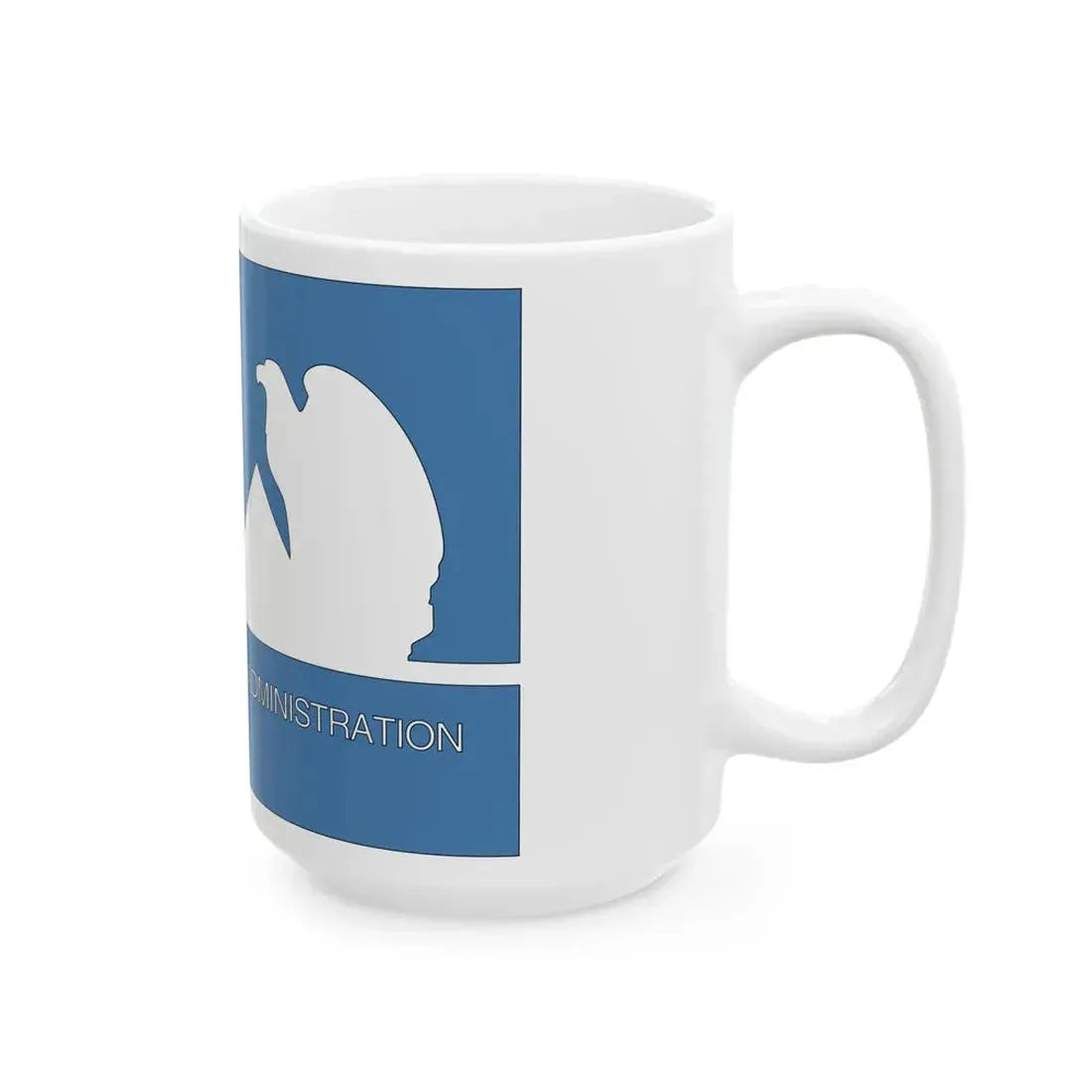 Flag of the General Services Administration 1972-1973 (United States) White Coffee Mug - Go Mug Yourself