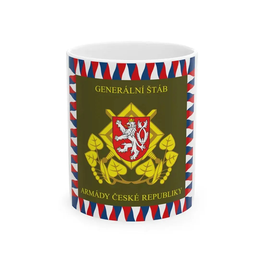 Flag of the General Staff Czech Republic (Czech Republic) White Coffee Mug 11oz - Go Mug Yourself