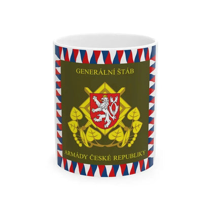 Flag of the General Staff Czech Republic (Czech Republic) White Coffee Mug 11oz - Go Mug Yourself