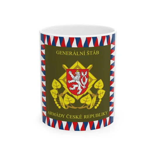 Flag of the General Staff Czech Republic (Czech Republic) White Coffee Mug 11oz - Go Mug Yourself