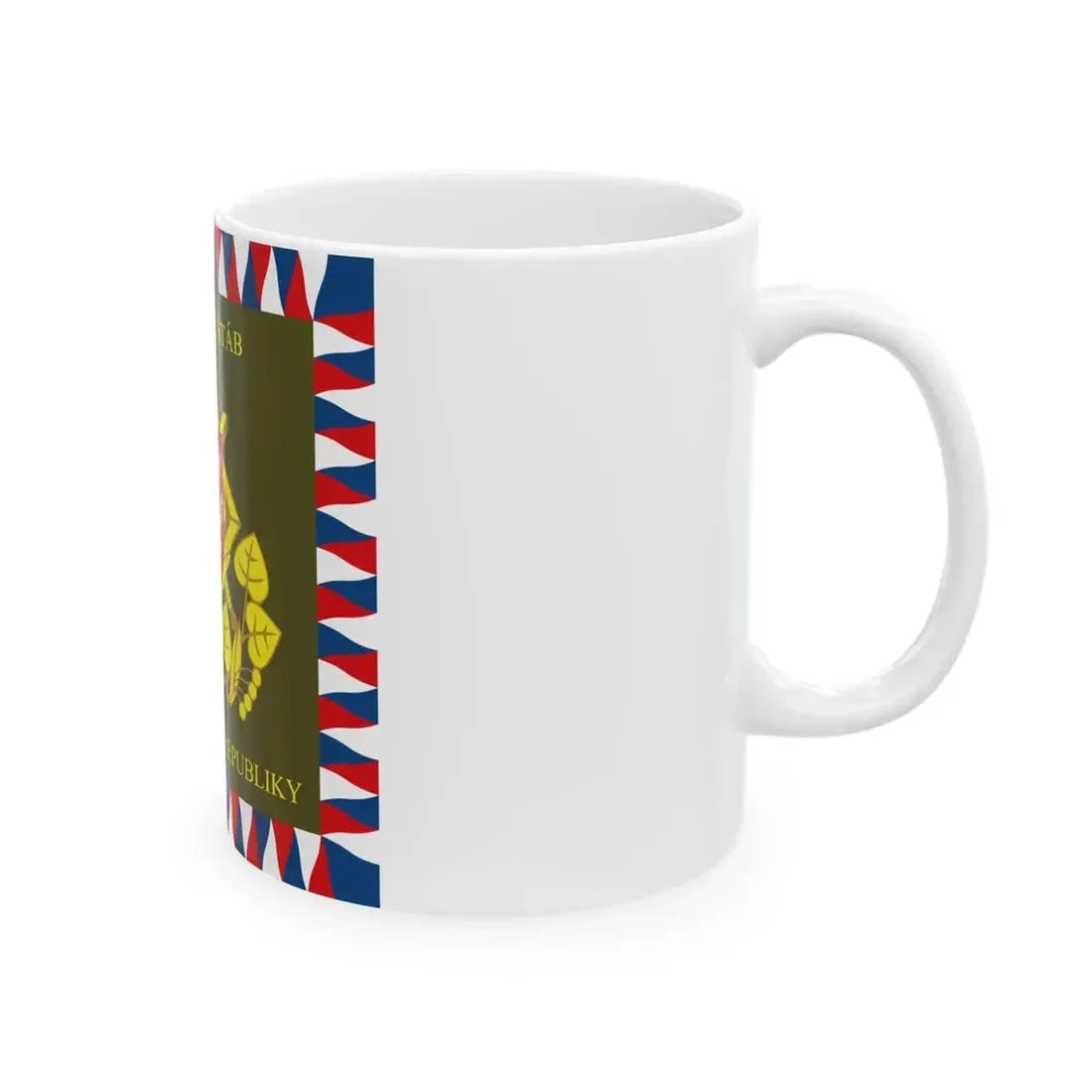 Flag of the General Staff Czech Republic (Czech Republic) White Coffee Mug - Go Mug Yourself