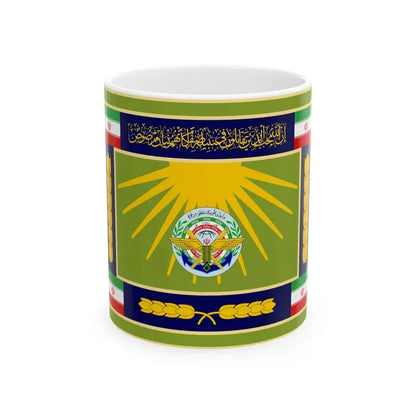 Flag of the General Staff of the Armed Forces of the Islamic Republic of Iran (Iran) White Coffee Mug 11oz - Go Mug Yourself