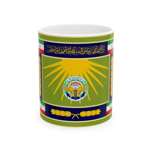 Flag of the General Staff of the Armed Forces of the Islamic Republic of Iran (Iran) White Coffee Mug 11oz - Go Mug Yourself