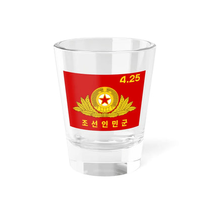 Flag of the General Staff of the Korean Peoples Army Back 1993-2023 (Korea) Shot Glass 1.5oz 1.5oz - Go Mug Yourself