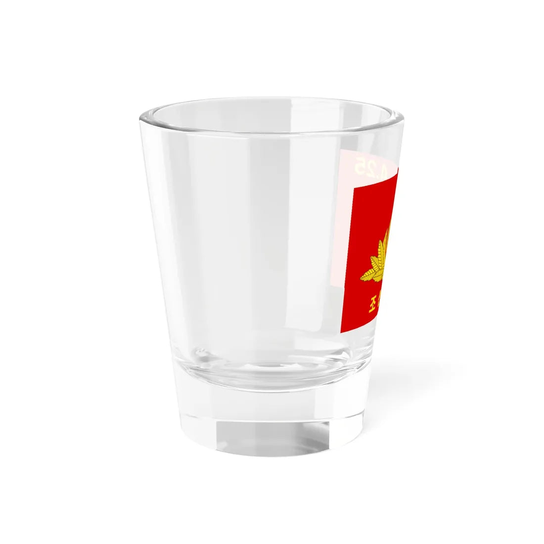 Flag of the General Staff of the Korean Peoples Army Back 1993-2023 (Korea) Shot Glass 1.5oz - Go Mug Yourself