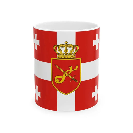 Flag of the Georgian Armed Forces (Georgia) White Coffee Mug 11oz - Go Mug Yourself