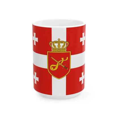 Flag of the Georgian Armed Forces (Georgia) White Coffee Mug 15oz - Go Mug Yourself