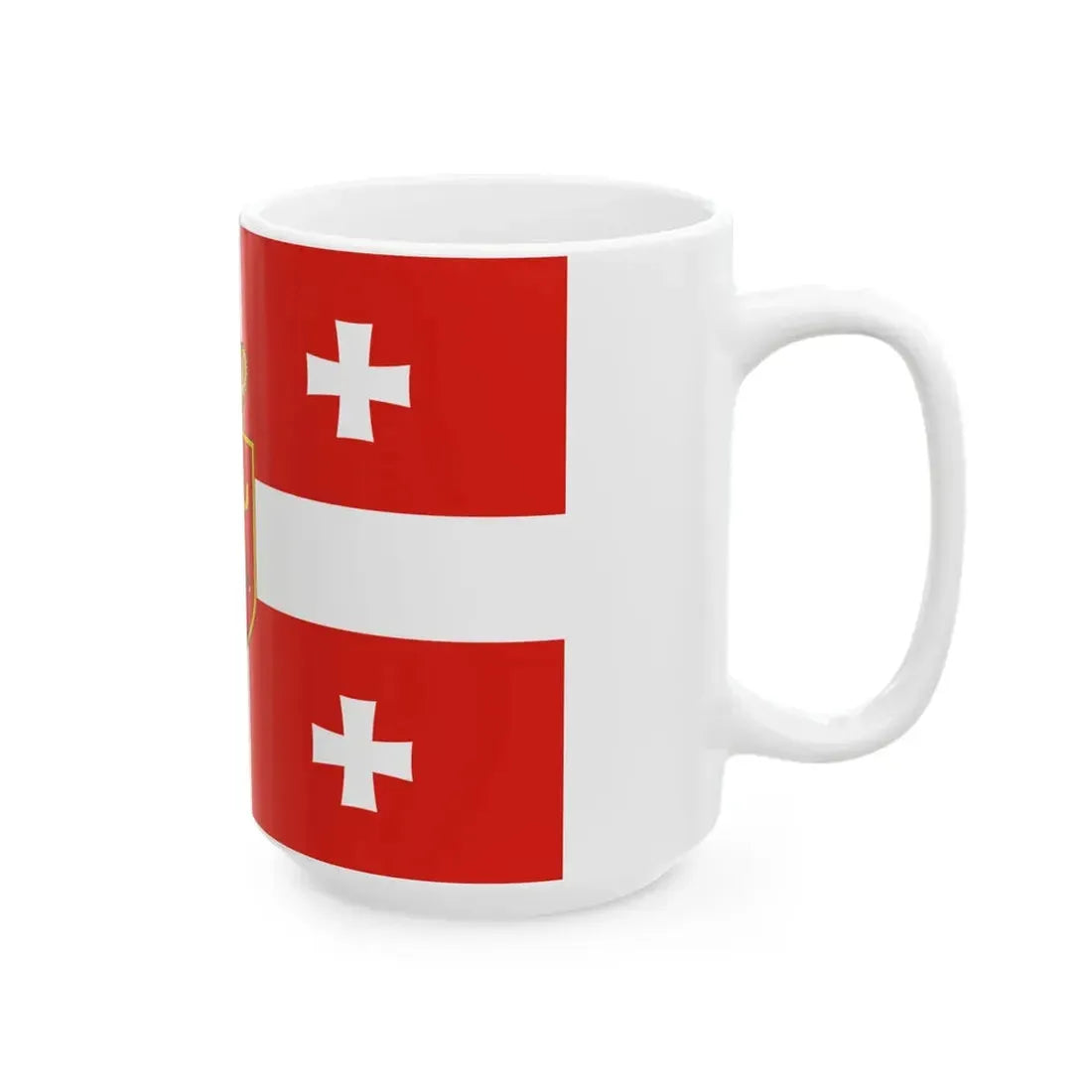 Flag of the Georgian Armed Forces (Georgia) White Coffee Mug - Go Mug Yourself