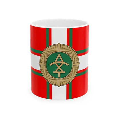 Flag of the Georgian Border Police (Georgia) White Coffee Mug 11oz - Go Mug Yourself
