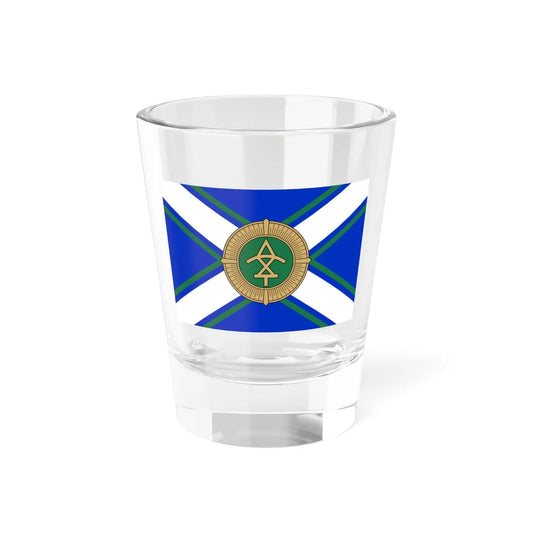 Flag of the Georgian Coast Guard (Georgia) Shot Glass 1.5oz 1.5oz - Go Mug Yourself