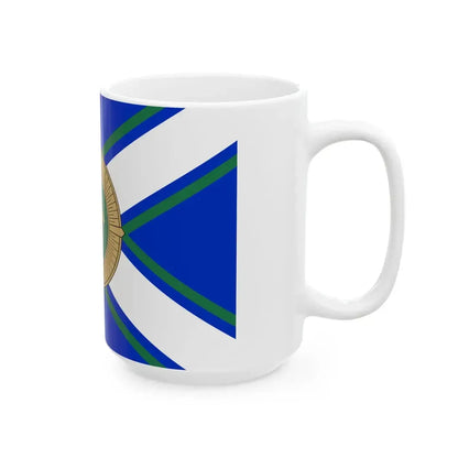 Flag of the Georgian Coast Guard (Georgia) White Coffee Mug - Go Mug Yourself