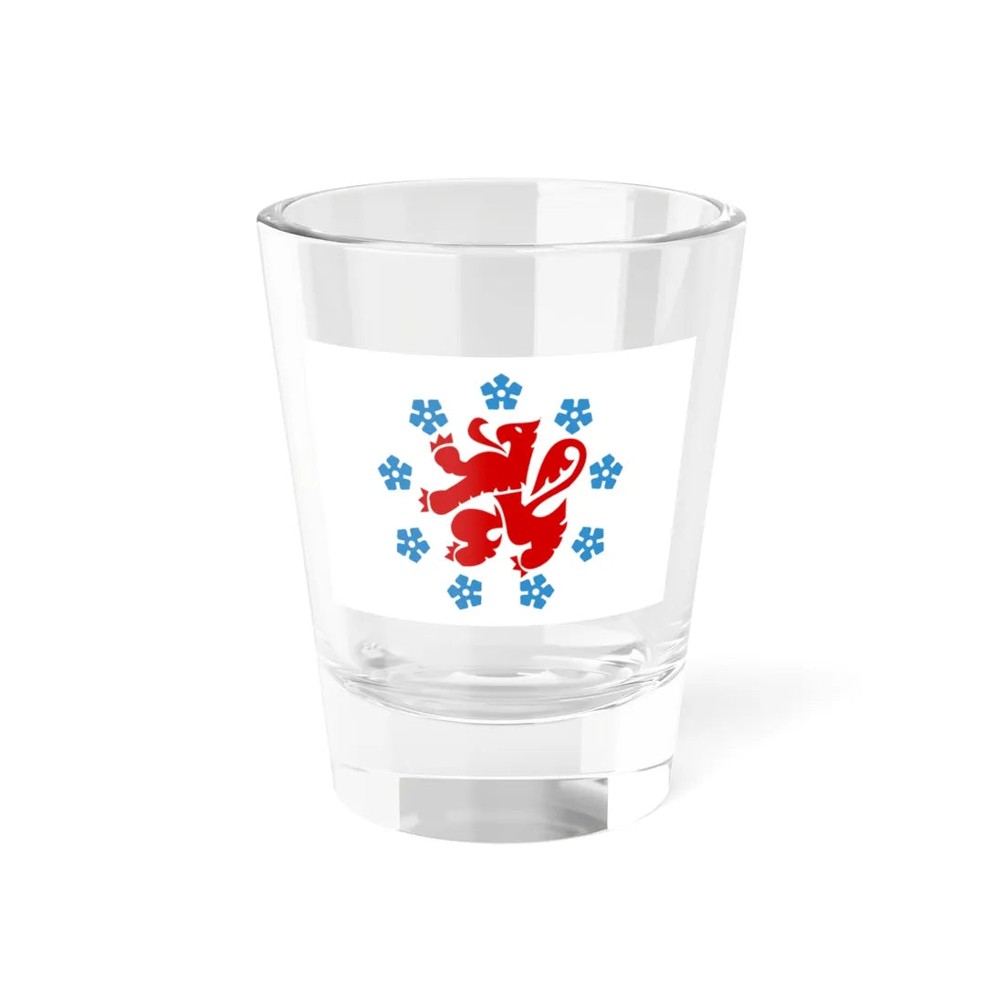 Flag of the German Community in Belgium (Belgium) Shot Glass 1.5oz 1.5oz - Go Mug Yourself
