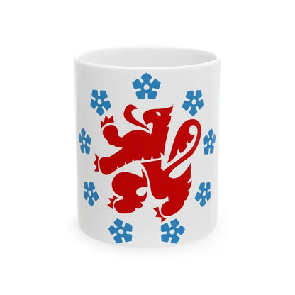Flag of the German Community in Belgium (Belgium) White Coffee Mug 11oz - Go Mug Yourself