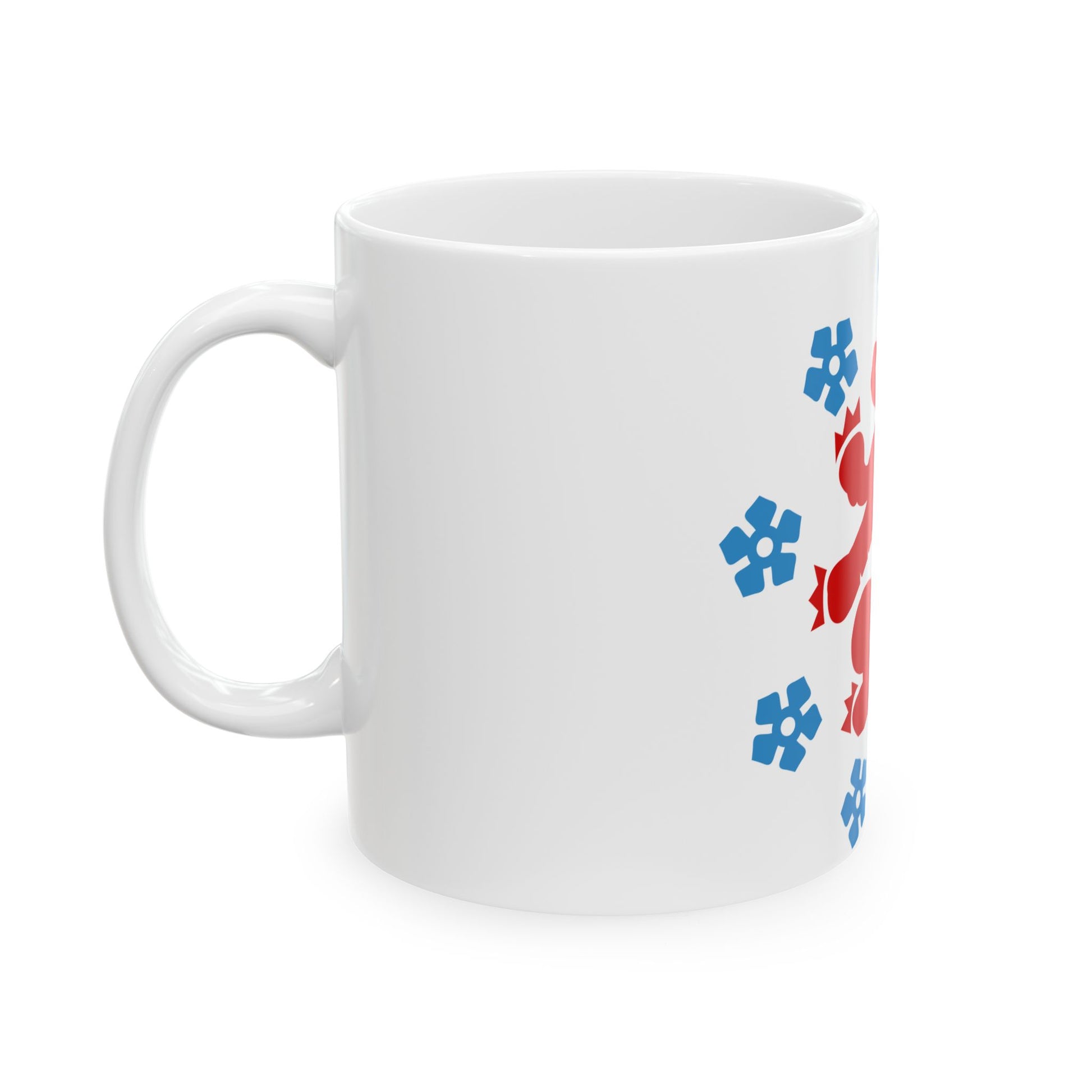 Flag of the German Community in Belgium (Belgium) White Coffee Mug-Go Mug Yourself