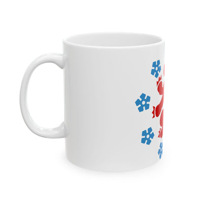 Flag of the German Community in Belgium (Belgium) White Coffee Mug-Go Mug Yourself