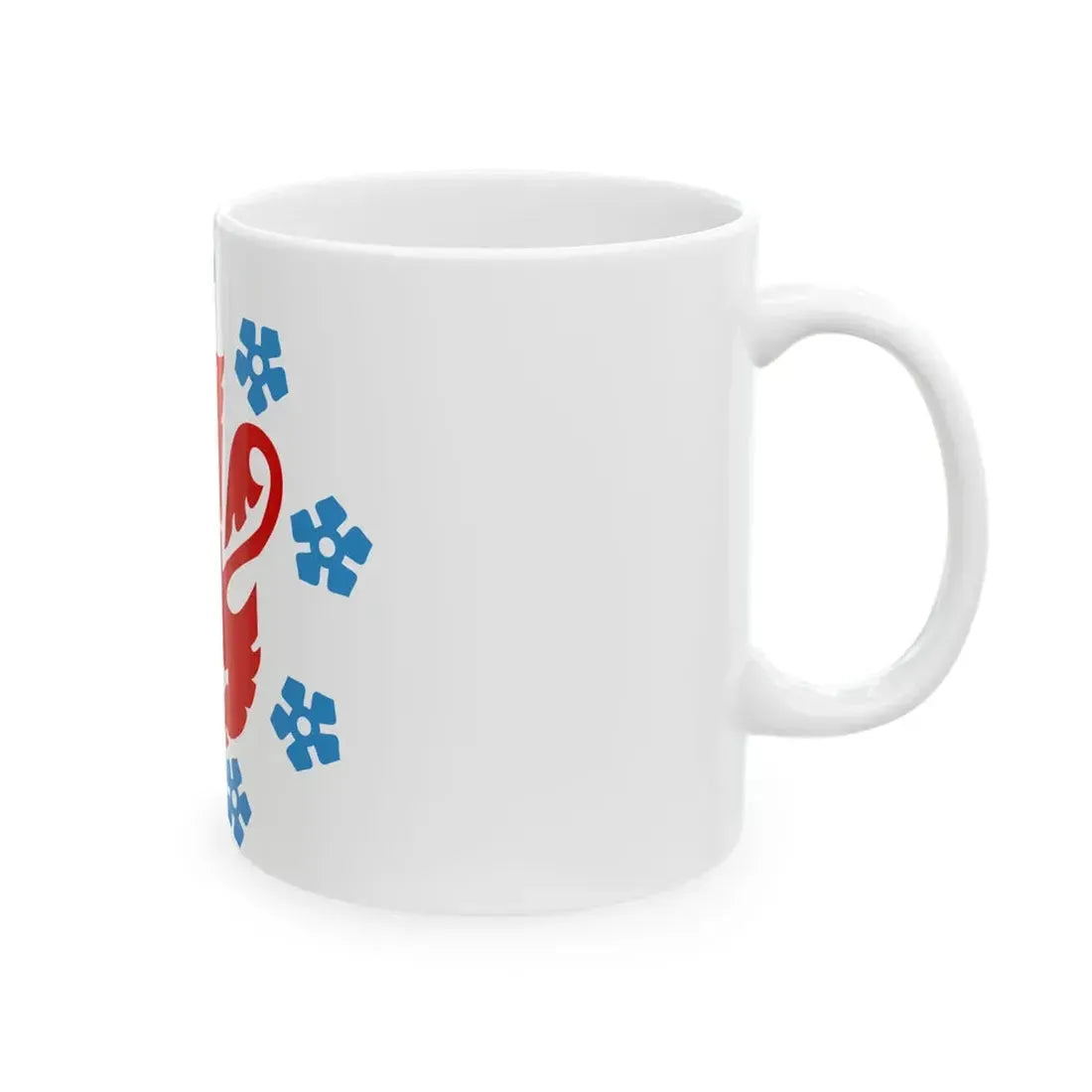 Flag of the German Community in Belgium (Belgium) White Coffee Mug - Go Mug Yourself