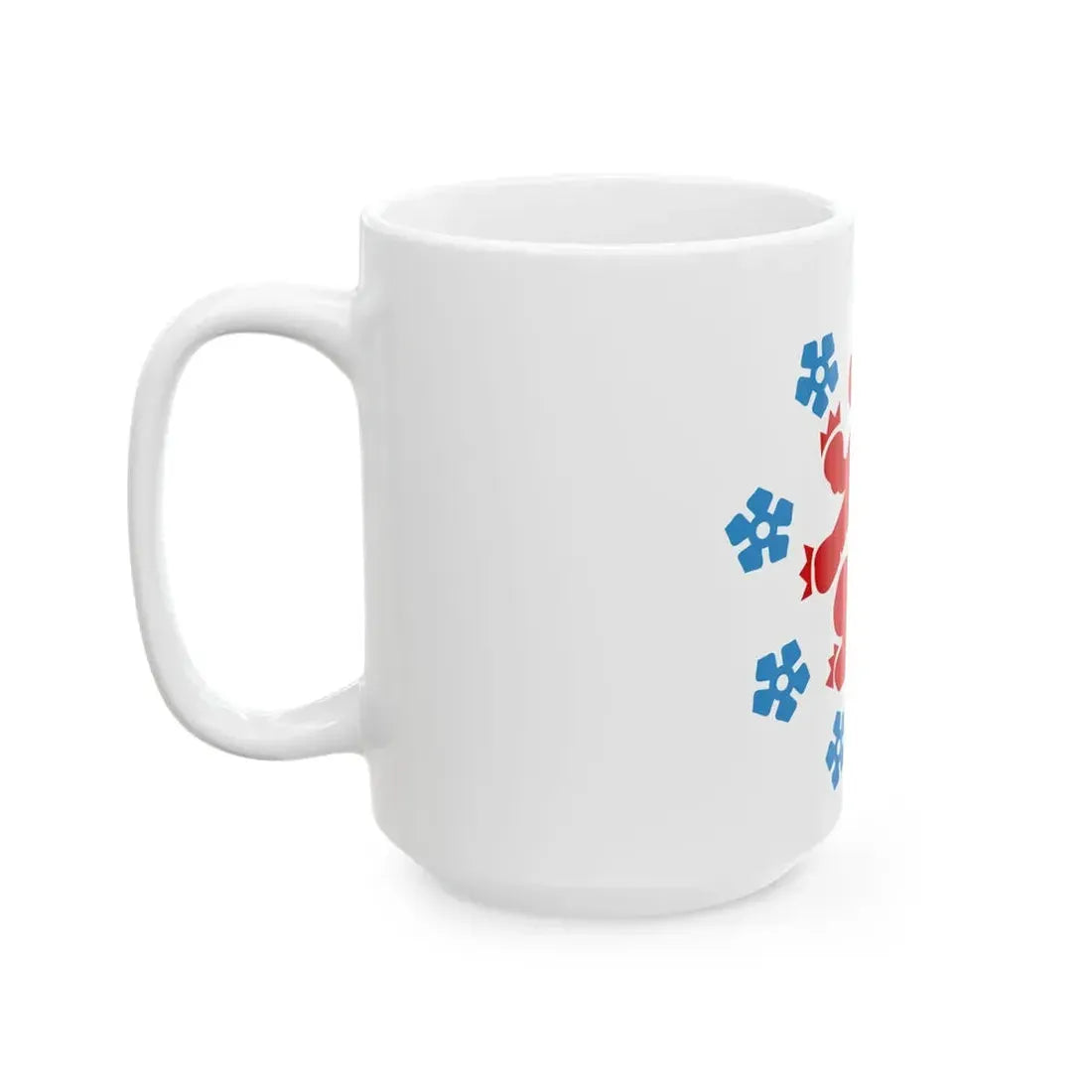 Flag of the German Community in Belgium (Belgium) White Coffee Mug - Go Mug Yourself