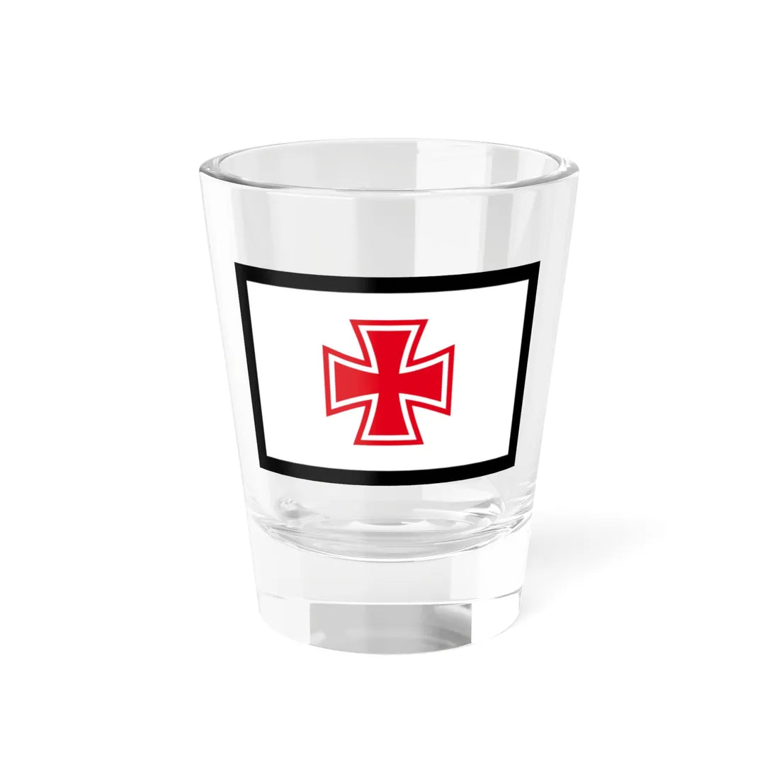 Flag of the German Sea Rescue Society (Germany) Shot Glass 1.5oz 1.5oz - Go Mug Yourself