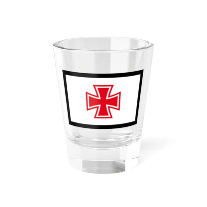 Flag of the German Sea Rescue Society (Germany) Shot Glass 1.5oz 1.5oz - Go Mug Yourself