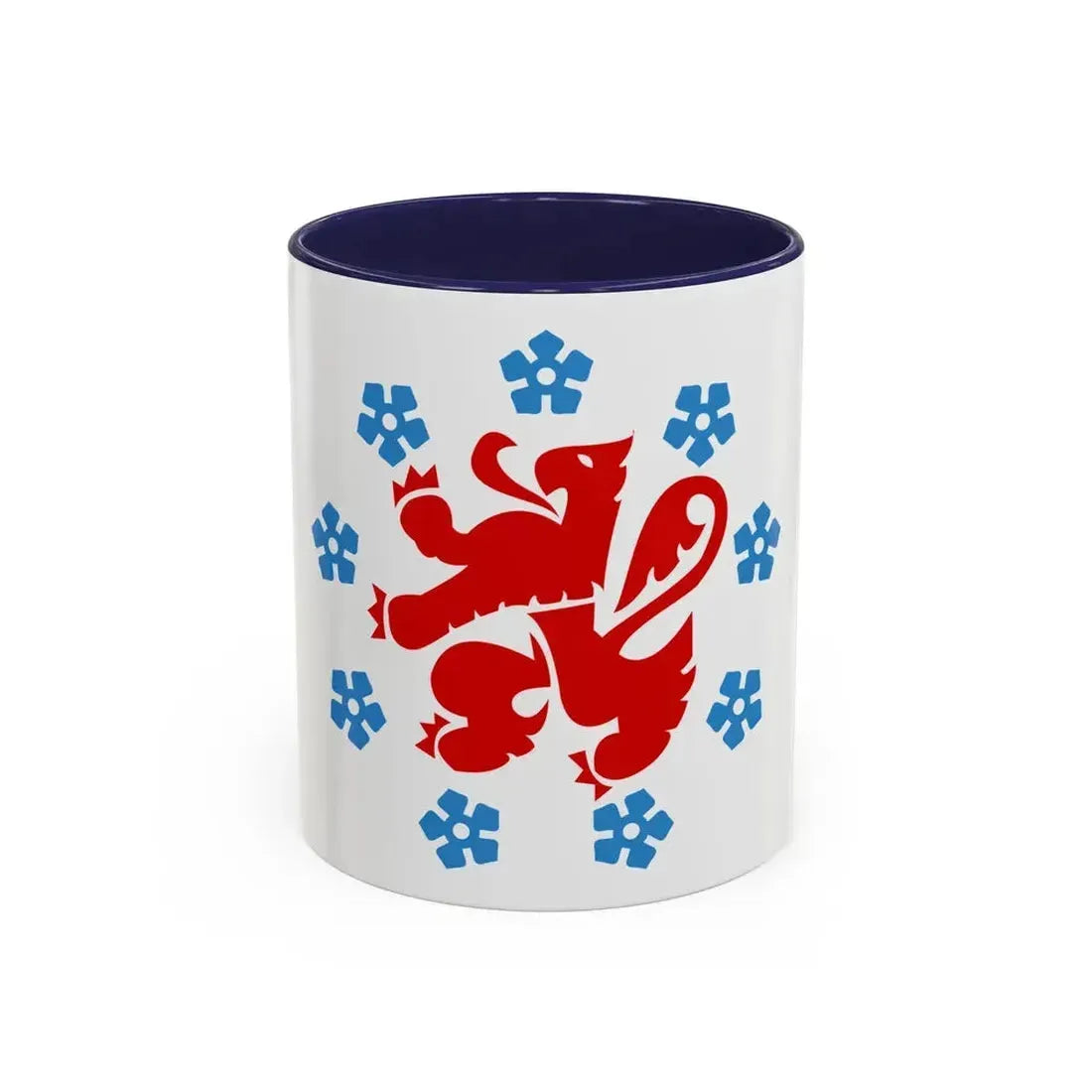 Flag of the German speaking community Belgium - Accent Coffee Mug 11oz Navy - Go Mug Yourself