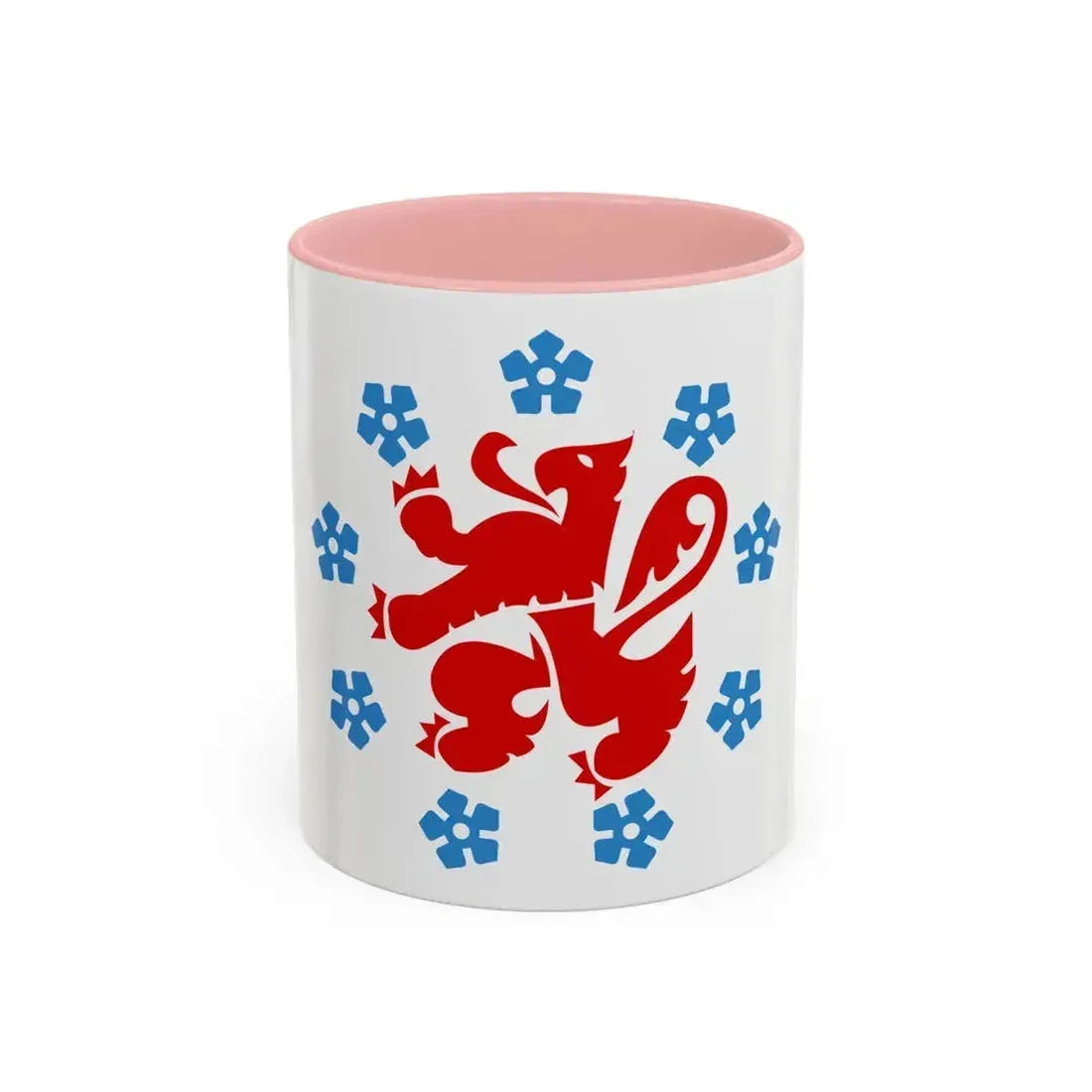 Flag of the German speaking community Belgium - Accent Coffee Mug 11oz Pink - Go Mug Yourself