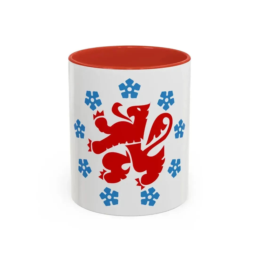 Flag of the German speaking community Belgium - Accent Coffee Mug 11oz Red - Go Mug Yourself