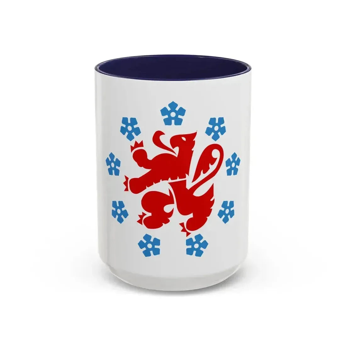 Flag of the German speaking community Belgium - Accent Coffee Mug 15oz Navy - Go Mug Yourself