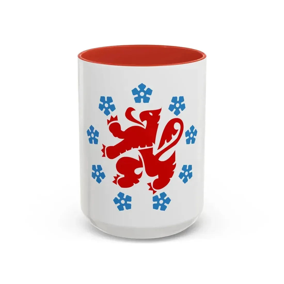 Flag of the German speaking community Belgium - Accent Coffee Mug 15oz Red - Go Mug Yourself