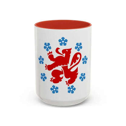 Flag of the German speaking community Belgium - Accent Coffee Mug 15oz Red - Go Mug Yourself
