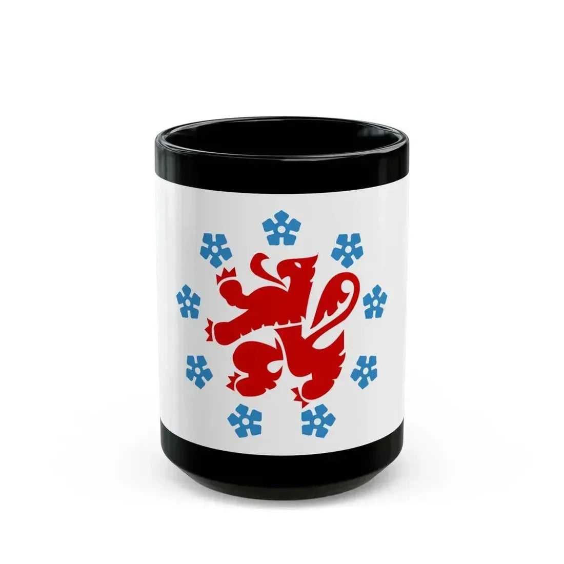 Flag of the German speaking community Belgium - Black Coffee Mug 15oz - Go Mug Yourself