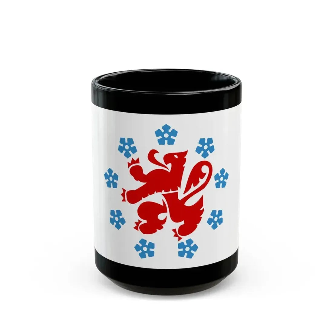 Flag of the German speaking community Belgium - Black Coffee Mug 15oz - Go Mug Yourself