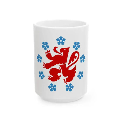 Flag of the German speaking community Belgium - White Coffee Mug 15oz - Go Mug Yourself