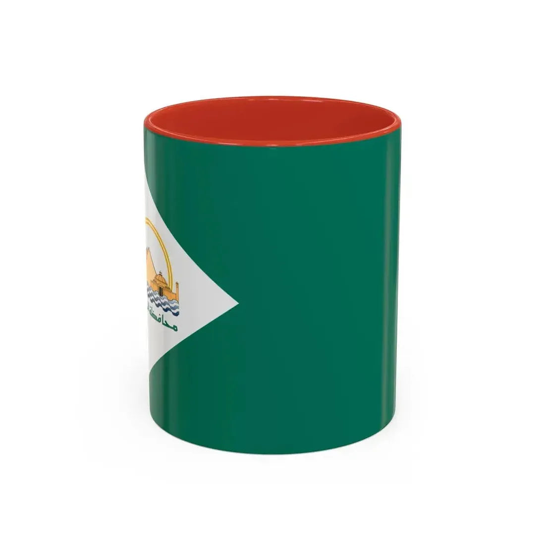 Flag of the Giza Governorate Egypt - Accent Coffee Mug 11oz Red - Go Mug Yourself